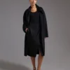 Cappotto cardigan midi in cashmere, nero Cappotto cardigan midi in cashmere, nero