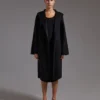 Cappotto cardigan midi in cashmere, nero Cappotto cardigan midi in cashmere, nero