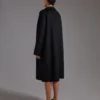 Cappotto cardigan midi in cashmere, nero Cappotto cardigan midi in cashmere, nero