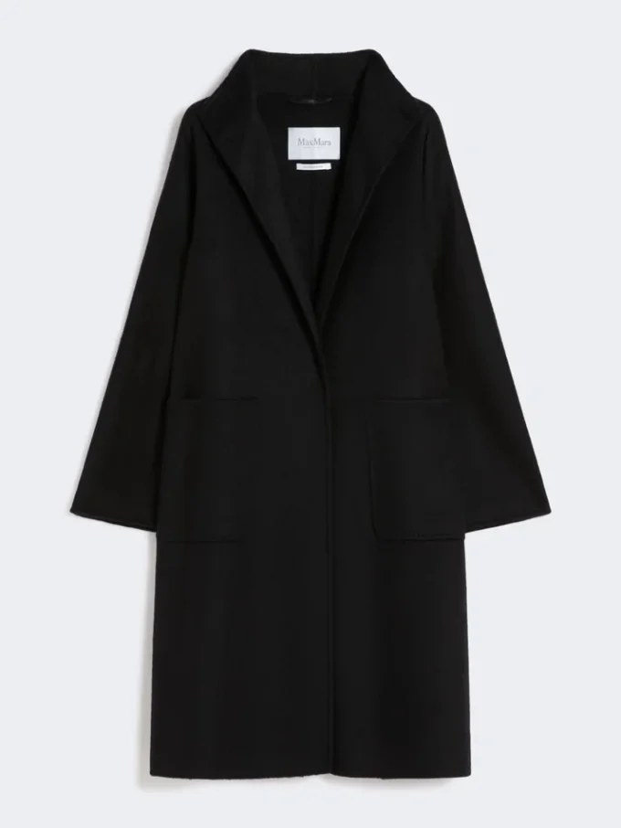 Cappotto cardigan midi in cashmere, nero Cappotto cardigan midi in cashmere, nero