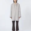 Cappotto con cappuccio in lana Double Face, beige Cappotto con cappuccio in lana Double Face, beige