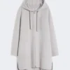 Cappotto con cappuccio in lana Double Face, beige Cappotto con cappuccio in lana Double Face, beige