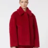 Cappotto corto in alpaca e lana, rosso Cappotto corto in alpaca e lana, rosso