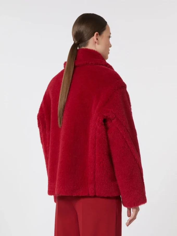 Cappotto corto in alpaca e lana, rosso Cappotto corto in alpaca e lana, rosso