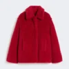 Cappotto corto in alpaca e lana, rosso Cappotto corto in alpaca e lana, rosso