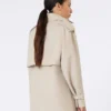 Cappotto corto in cotone, color sabbia