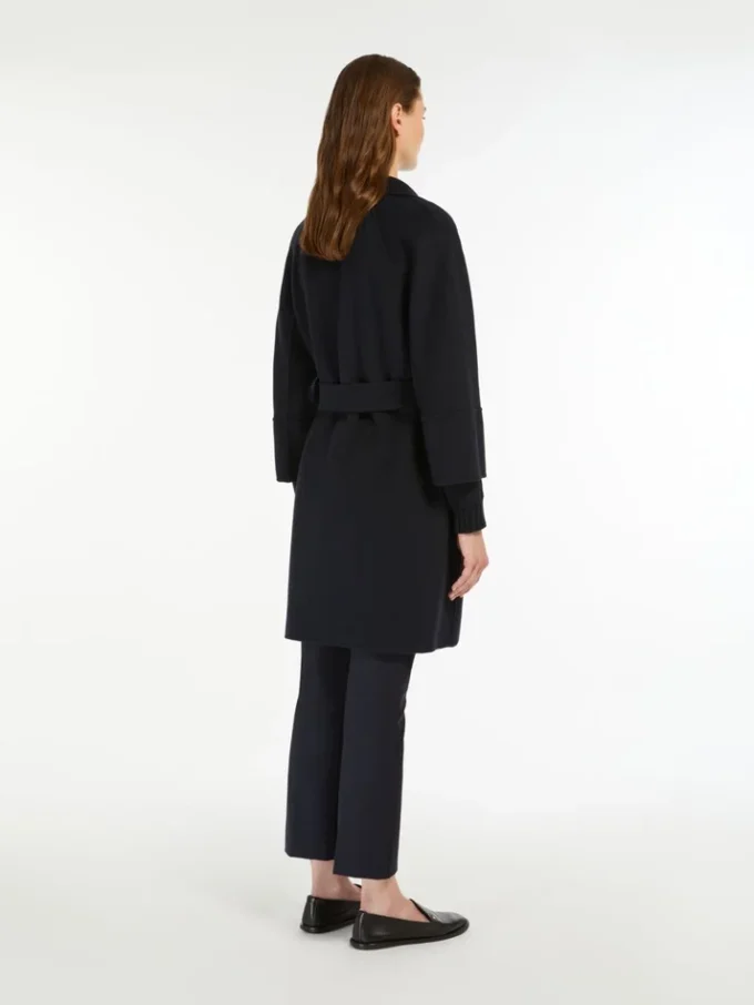 Cappotto corto in lana Double Face, blu notte Cappotto corto in lana Double Face, blu notte