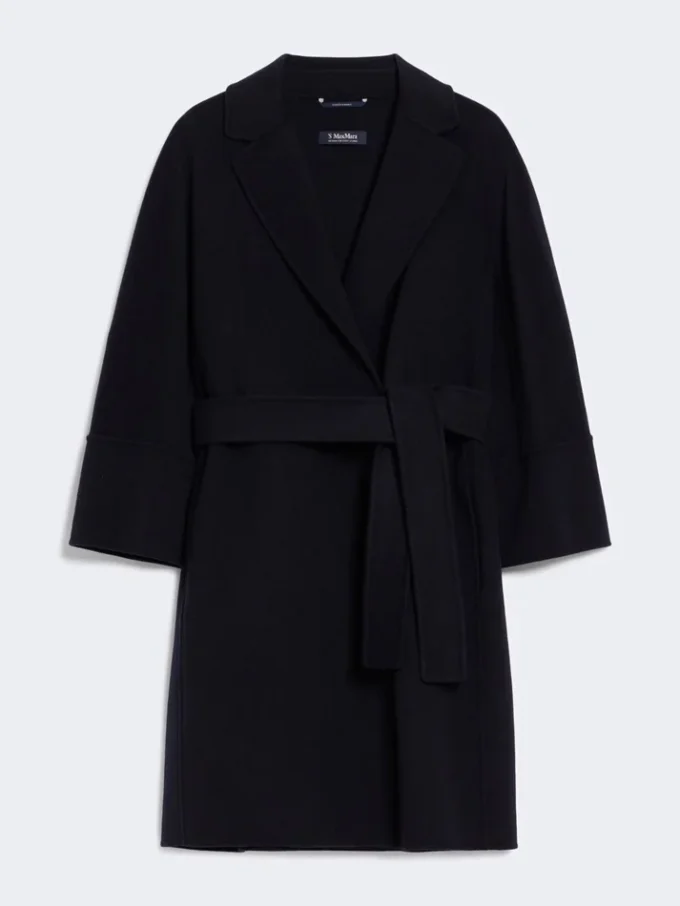 Cappotto corto in lana Double Face, blu notte Cappotto corto in lana Double Face, blu notte