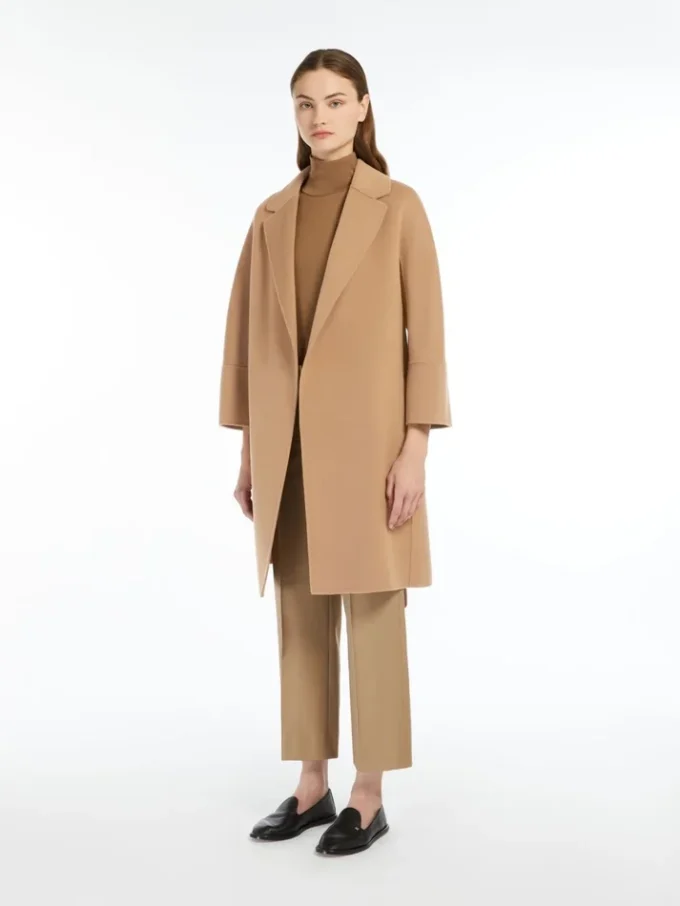 Cappotto corto in lana Double Face, color cammello Cappotto corto in lana Double Face, color cammello
