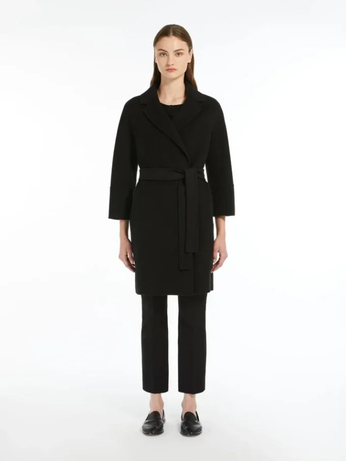 Cappotto corto in lana Double Face, nero Cappotto corto in lana Double Face, nero