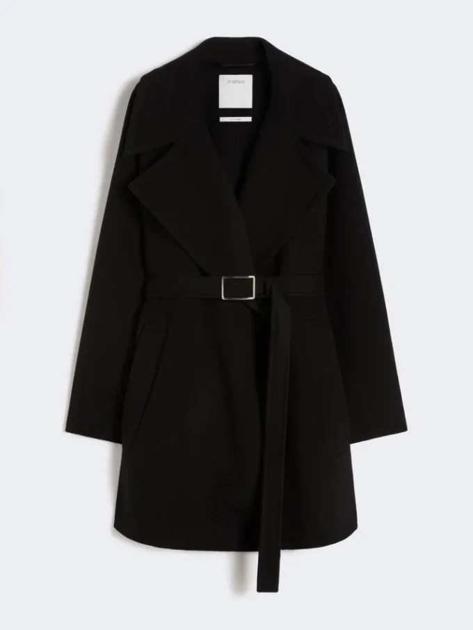 Cappotto corto in lana, nero Cappotto corto in lana, nero