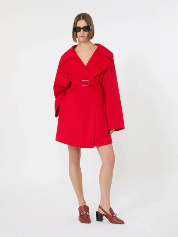 Cappotto corto in lana, rosso Cappotto corto in lana, rosso