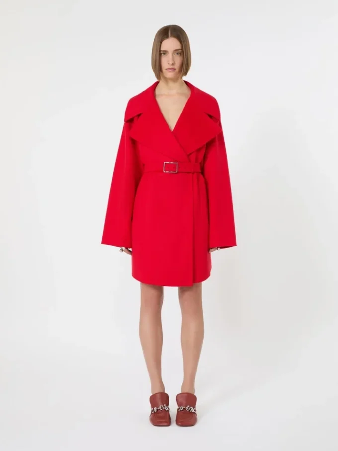 Cappotto corto in lana, rosso Cappotto corto in lana, rosso