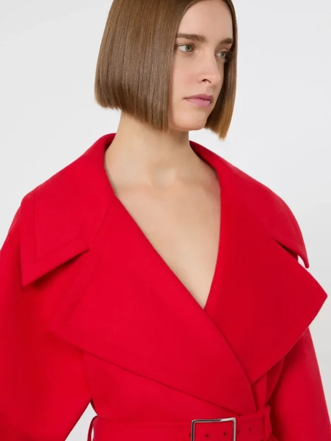 Cappotto corto in lana, rosso Cappotto corto in lana, rosso