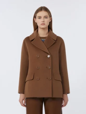 Cappotto da marinaio in lana, tabacco