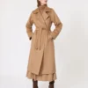 Cappotto iconico Manuela, color cammello