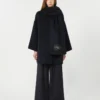 Cappotto in misto lana con sciarpa, blu navy Cappotto in misto lana con sciarpa, blu navy