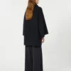 Cappotto in misto lana con sciarpa, blu navy Cappotto in misto lana con sciarpa, blu navy