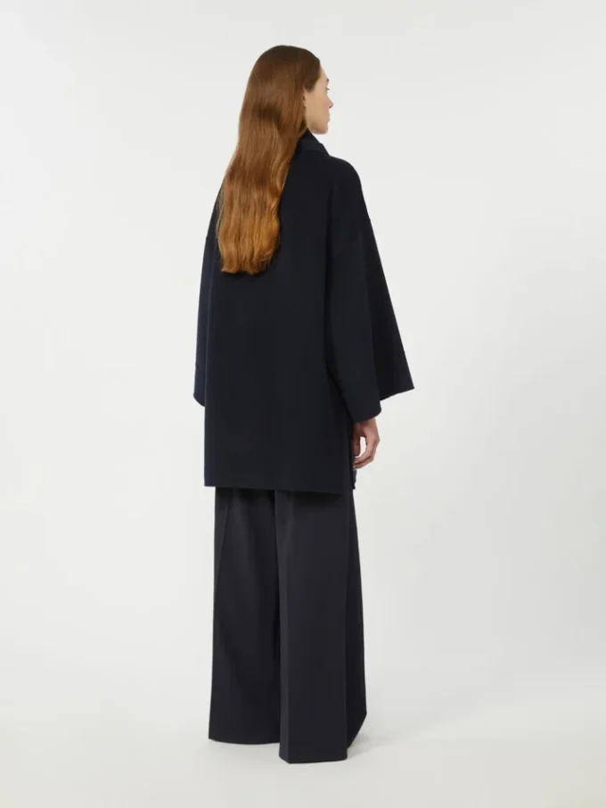 Cappotto in misto lana con sciarpa, blu navy Cappotto in misto lana con sciarpa, blu navy