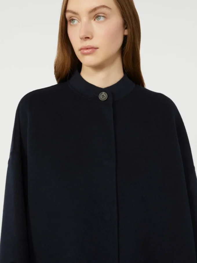 Cappotto in misto lana con sciarpa, blu navy Cappotto in misto lana con sciarpa, blu navy