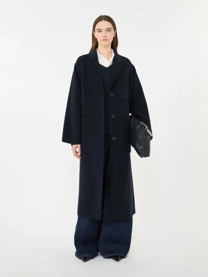 Cappotto in misto lana Double Face, blu navy Cappotto in misto lana Double Face, blu navy