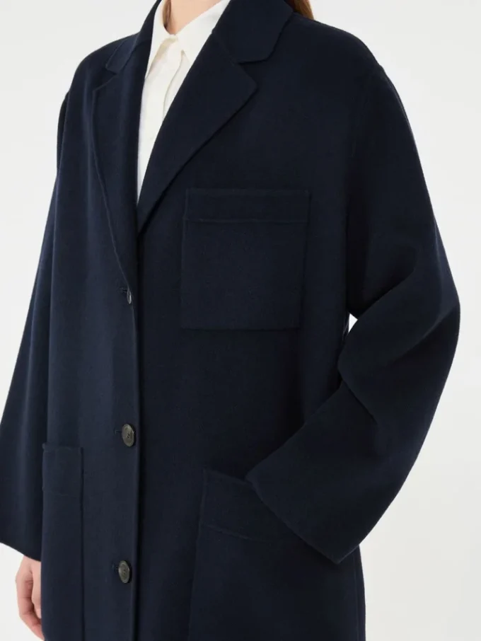 Cappotto in misto lana Double Face, blu navy Cappotto in misto lana Double Face, blu navy