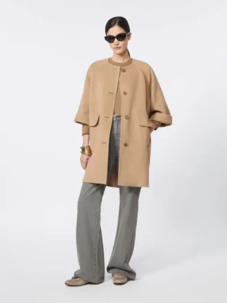 Cappotto in panno cammello, marrone nocciola