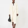 Cappotto lungo in lana, cashmere e seta, bianco Cappotto lungo in lana, cashmere e seta, bianco