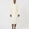 Cappotto lungo in lana, cashmere e seta, bianco Cappotto lungo in lana, cashmere e seta, bianco