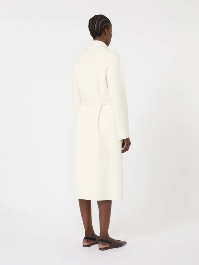 Cappotto lungo in lana, cashmere e seta, bianco Cappotto lungo in lana, cashmere e seta, bianco
