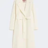 Cappotto lungo in lana, cashmere e seta, bianco Cappotto lungo in lana, cashmere e seta, bianco