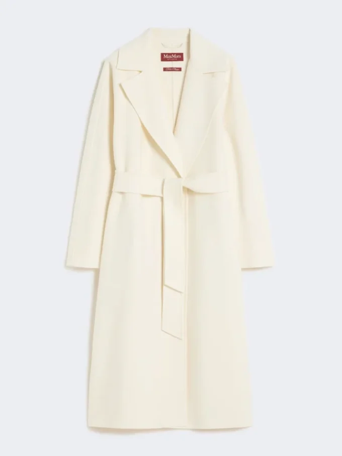 Cappotto lungo in lana, cashmere e seta, bianco Cappotto lungo in lana, cashmere e seta, bianco