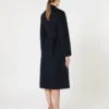 Cappotto lungo in lana, cashmere e seta, blu navy Cappotto lungo in lana, cashmere e seta, blu navy