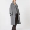 Cappotto monopetto in lana, grigio medio Cappotto monopetto in lana, grigio medio