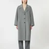 Cappotto monopetto in lana, grigio medio Cappotto monopetto in lana, grigio medio