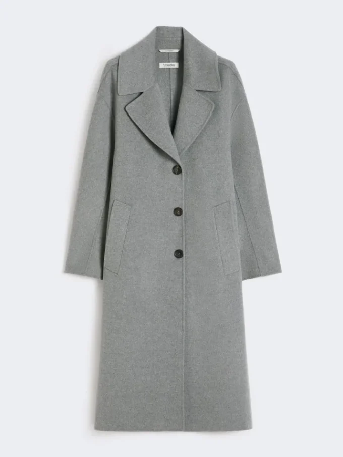 Cappotto monopetto in lana, grigio medio Cappotto monopetto in lana, grigio medio
