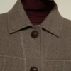 Cappotto oversize in lana doppia, tortora