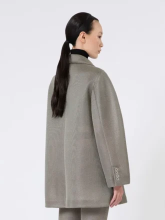 Cappotto oversize in maglia jersey, grigio medio