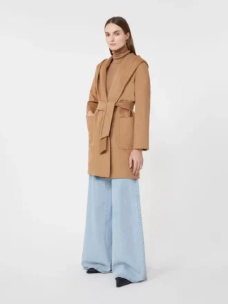 Cappotto-vestaglia color cammello, cammello