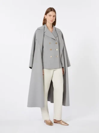Cappotto-vestaglia in lana, avio