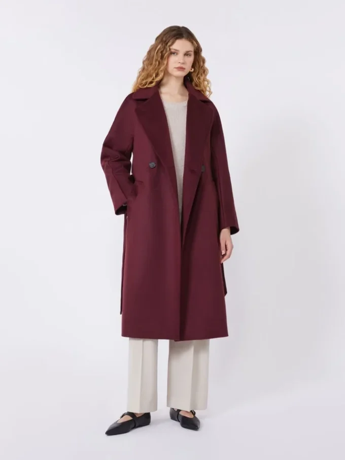 Cappotto-vestaglia in lana, bordeaux Cappotto-vestaglia in lana, bordeaux