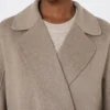 Cappotto-vestaglia in lana, tortora Cappotto-vestaglia in lana, tortora