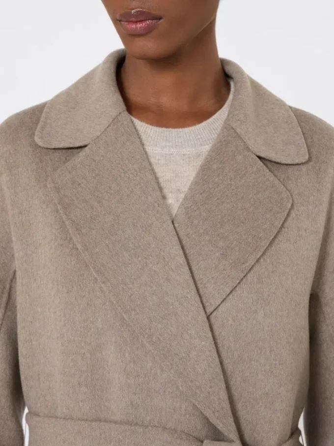 Cappotto-vestaglia in lana, tortora Cappotto-vestaglia in lana, tortora