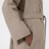 Cappotto-vestaglia in lana, tortora Cappotto-vestaglia in lana, tortora