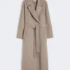 Cappotto-vestaglia in lana, tortora Cappotto-vestaglia in lana, tortora