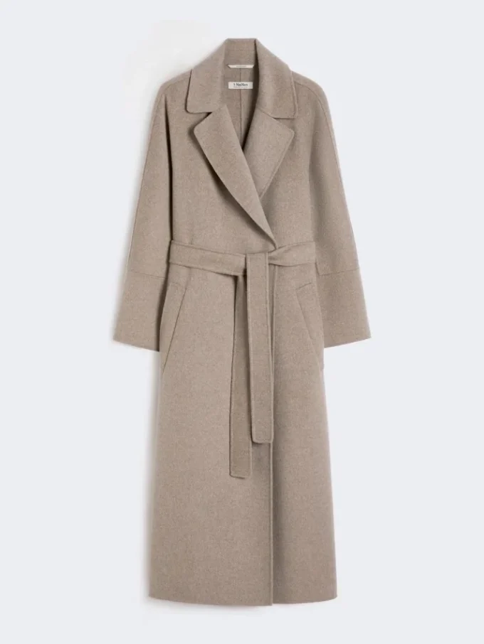 Cappotto-vestaglia in lana, tortora Cappotto-vestaglia in lana, tortora