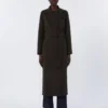 Cappotto-vestaglia in lana, verde scuro Cappotto-vestaglia in lana, verde scuro