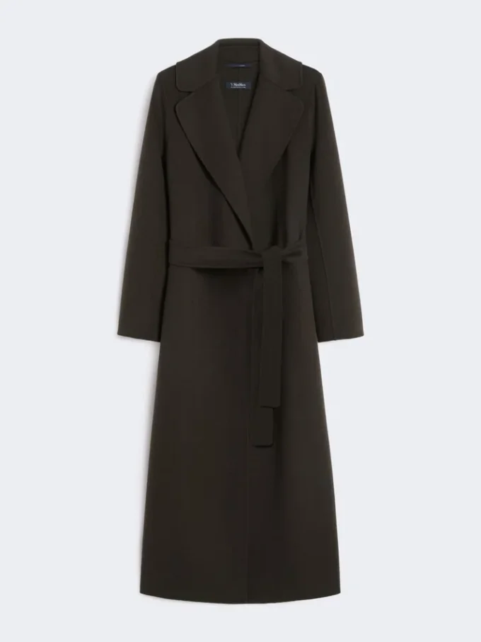 Cappotto-vestaglia in lana, verde scuro Cappotto-vestaglia in lana, verde scuro