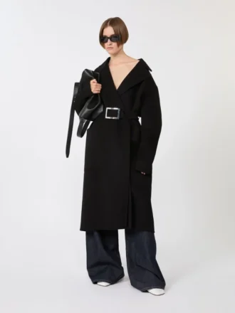 Cappotto-vestaglia in Pure Wool, nero