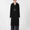 Cappotto-vestaglia in Pure Wool, nero Cappotto-vestaglia in Pure Wool, nero